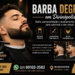 Barba degradê em Divinópolis com acabamento profissional na Welerson Barber