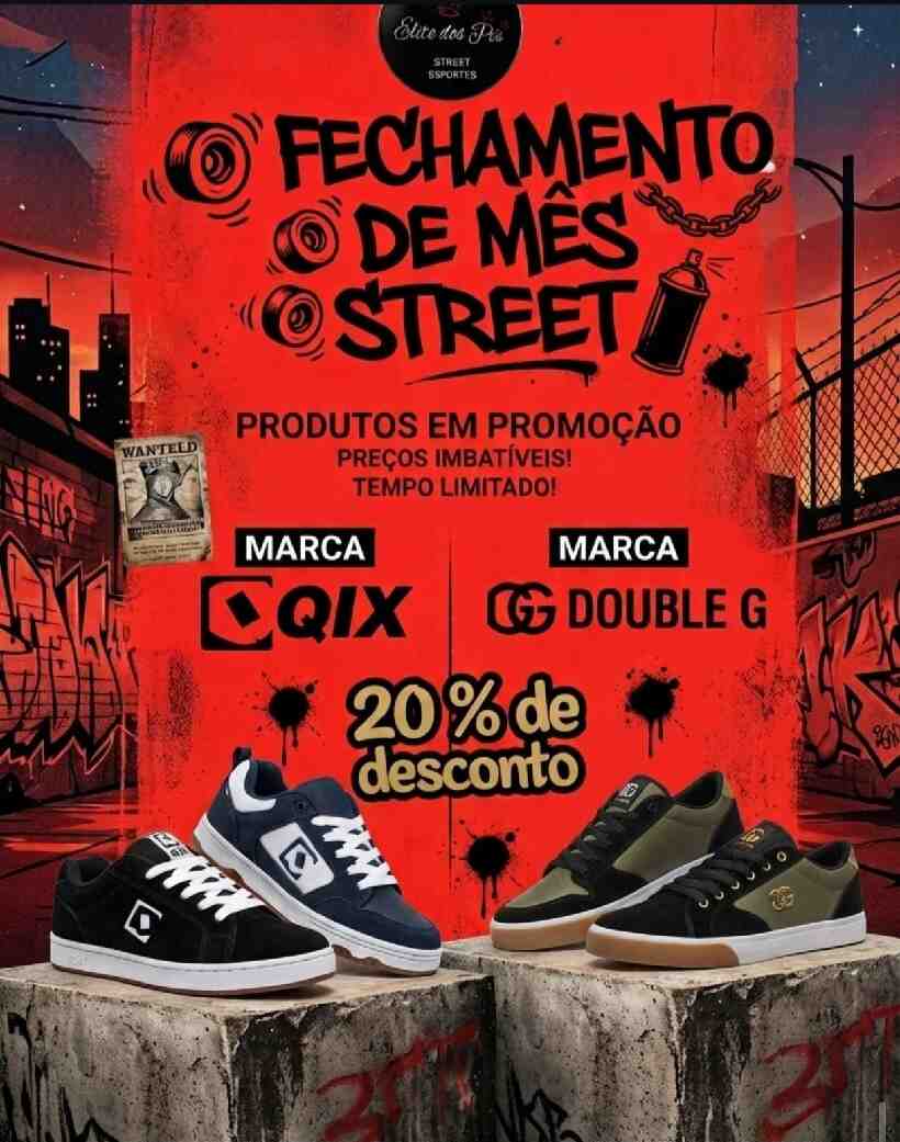 Fechamento de Mês Street: Elite dos Pés oferece 20% de desconto em QIX e Double G https://rede37.com.br/wp-content/uploads/2026/09/elite-promocao3.jpeg