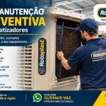 Manutenção preventiva de climatizadores evaporativos Rotoplast em empresas de Divinópolis e região.