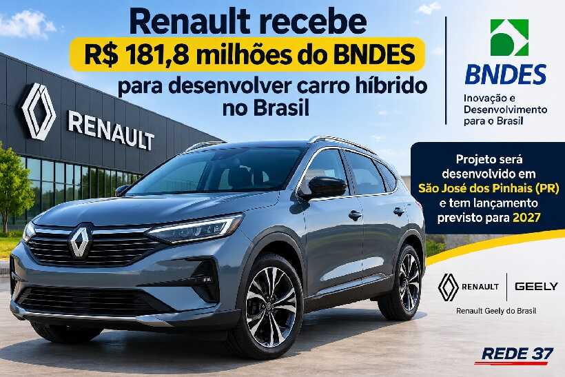 Renault recebe R$ 181,8 milhões do BNDES para desenvolver carro híbrido no Brasil https://rede37.com.br/wp-content/uploads/2026/10/DIBULGACAO-3-1-11.jpg