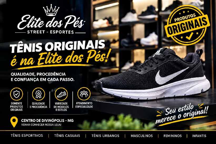 Tênis Originais em Divinópolis: Elite dos Pés trabalha somente com produtos originais https://rede37.com.br/wp-content/uploads/2026/10/Tenis-Originais-em-Divinopolis.jpg