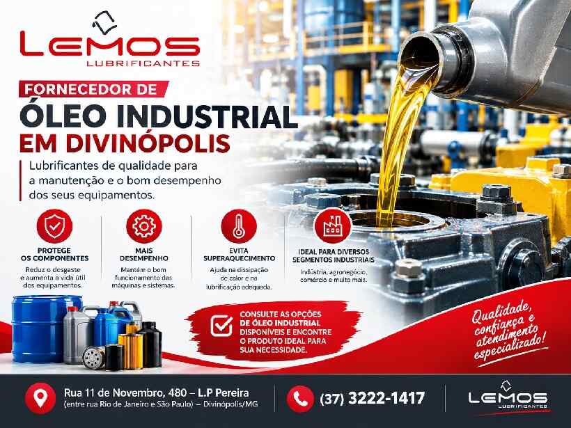 Fornecedor de Óleo Industrial em Divinópolis: conheça a Lemos Lubrificantes https://rede37.com.br/wp-content/uploads/2026/10/oleo-industrial-lemos-lubrificantes-divinopolis-1.jpg
